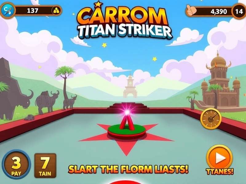 Carrom Titan Striker Main Game Interface Carrom Titan Striker Game Screenshot
